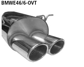 Bastuck Sportauspuff für BMW 320ci Typ E46 (Cabrio) 2x89x77mm, oval