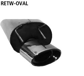 Bastuck Sportauspuff für Renault Twingo Typ C06 153x95mm, oval
