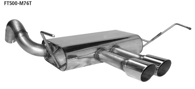 Bastuck Sportauspuff für Fiat 500 Typ 312 2x76mm, 20° schräg geschnitten Ausgang mittig