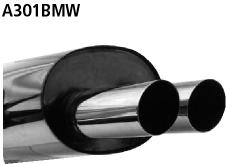 Bastuck Sportauspuff für BMW M3 Typ E36 (Cabrio) 2x76mm, gerade