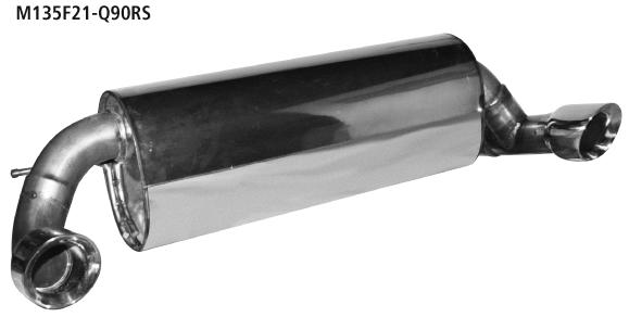 Bastuck Sportauspuff für BMW 1 M135i Typ F20 2x 1x90mm, 30° schräg geschnitten, Race-Look