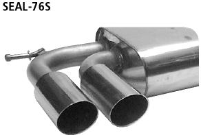 Bastuck Sportauspuff für Seat Altea Typ 5P 2x76mm, 20° schräg geschnitten