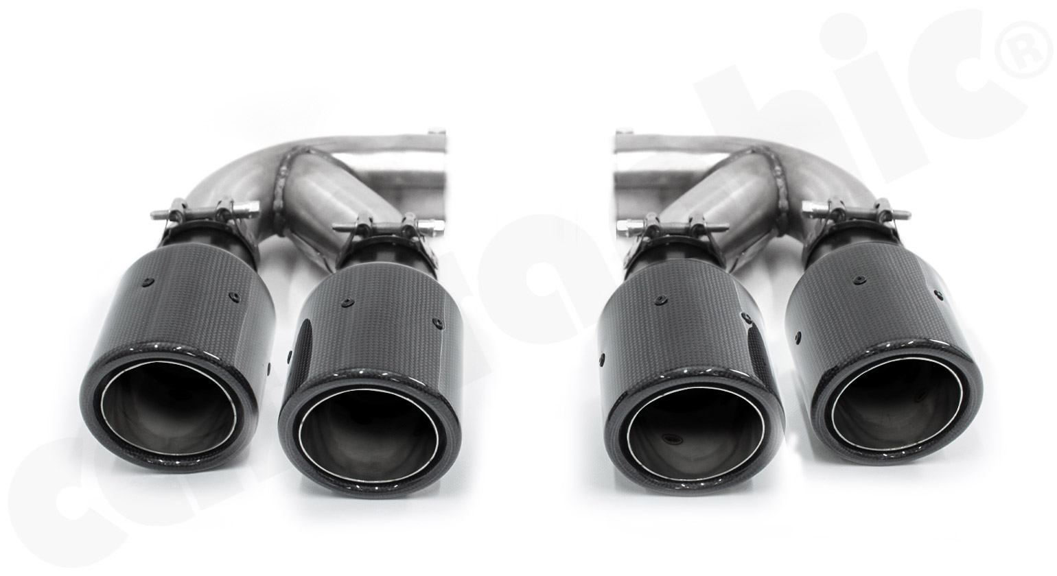 CARGRAPHIC Endrohrsatz für Porsche Cayenne 955 3,2L V6 4,5L V8 + Turbo