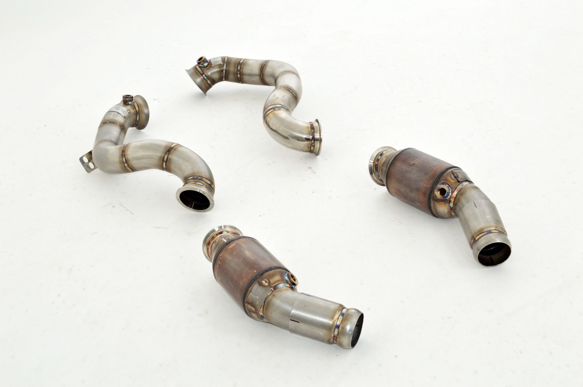 Friedrich Motorsport 2x76mm Downpipe mit 200 Zellen Sport-Kat. Mercedes S/W205 C63 / C63 S AMG 