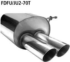 Bastuck Sportauspuff für Ford Fusion Typ JU2 2x70mm, abgeschrägt