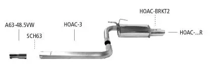 Bastuck Sportauspuff Honda Accord VII 2x76mm