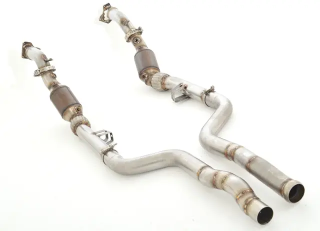 Friedrich Motorsport 2x 70mm Downpipe mit 200 Zellen Sport-Kat. Edelstahl 