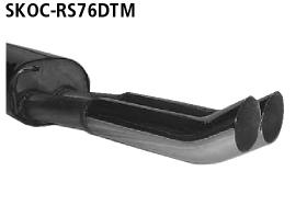 Bastuck Sportauspuff für Skoda Octavia I Limousine Typ 1U 2x76mm, DTM-Style