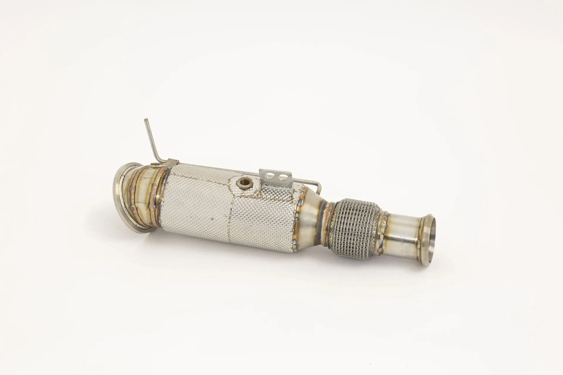 Friedrich Motorsport 114>>>76mm Downpipe mit 200 Zellen HJS Sport-Kat. Edelstahl