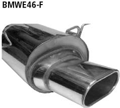 Bastuck Sportauspuff für BMW 318ci Typ E46 (Cabrio) 135x75mm, flachoval