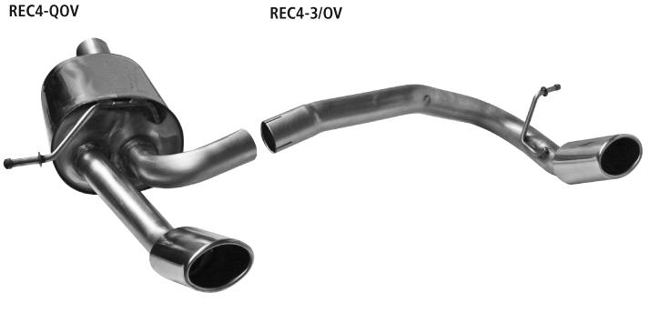 Bastuck Sportauspuff für Renault Clio IV Typ R 2x 1x110x70mm, oval