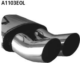 Bastuck Sportauspuff für Opel Astra F Caravan 2x76mm, DTM-Style