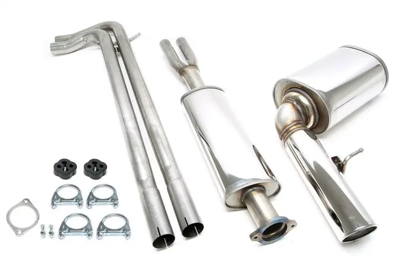 TA Technix Edelstahlanlage 1x100mm passend für Volvo V70 II AWD 2.4D-D5/2.5T ab BJ06/04 Typ S