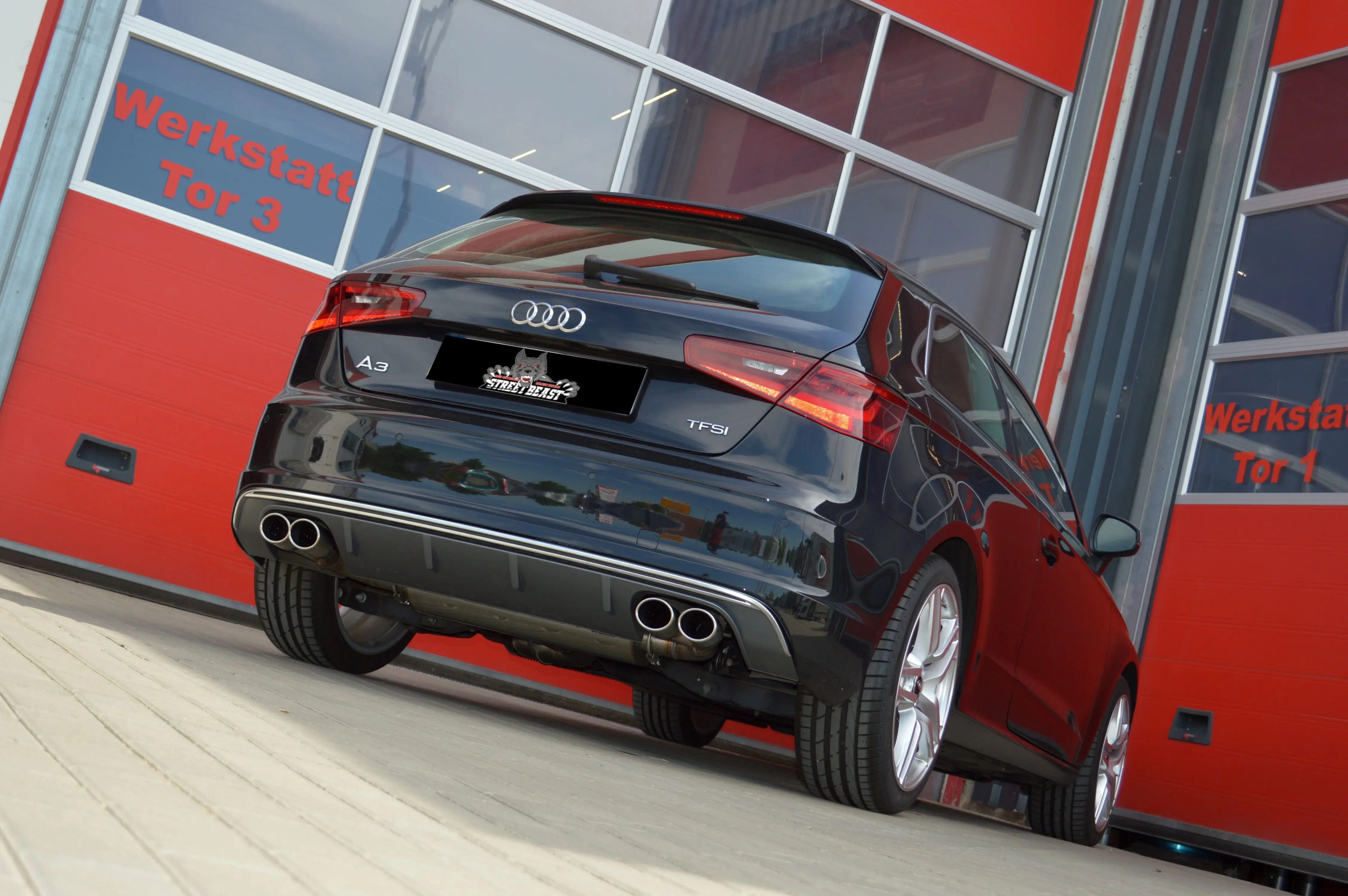 StreetBeast 76mm Duplex-Anlage Audi A3 8V Foto
