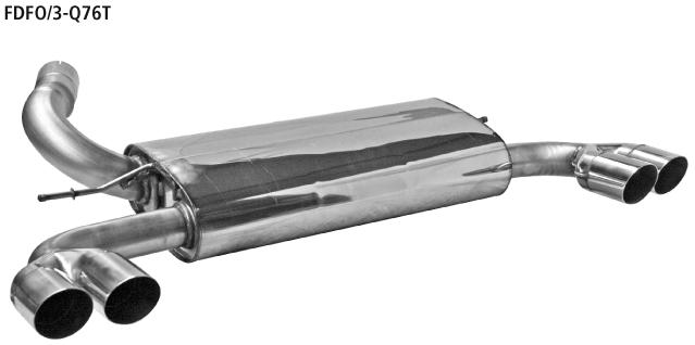 Bastuck Sportauspuff für Ford Focus III Typ DYB (Schrägheck) 2x 2x76mm, 20° schräg geschnitten