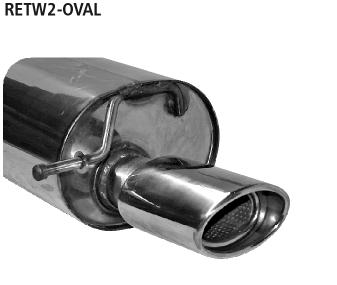 Bastuck Sportauspuff für Renault Twingo Typ CNO 120x80mm, oval