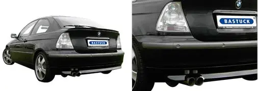 Bastuck Sportauspuff BMW 325ti E46 Compact 2x76mm Foto