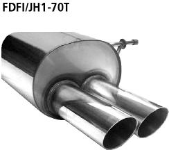 Bastuck Sportauspuff für Ford Fiesta V Typ JH1/JD3 2x70mm, abgeschrägt