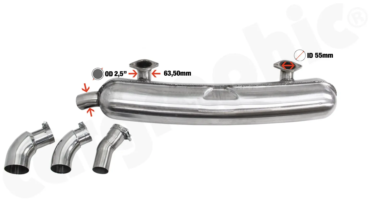 CARGRAPHIC Sport Endschalldämpfer für Porsche 911 Bild