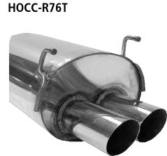 Bastuck Sportauspuff für Honda Civic 7 (01-06) Dreitürer (EP) 2x76mm, abgeschrägt