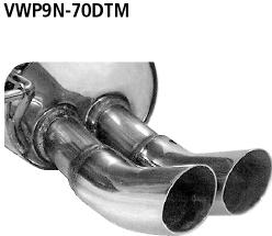Bastuck Sportauspuff für Skoda Fabia Typ 5J 2x70mm, DTM-Style