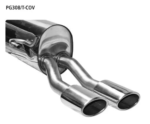 Bastuck Sportauspuff für Peugeot 308 CC 2x110x70mm, oval