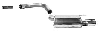 Bastuck Sportauspuff für Opel Insignia Fließheck für Fahrzeuge mit serienmäßig nur einem Endschalldämpfer  120x80mm, oval