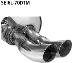 Bastuck Sportauspuff für Seat Ibiza Typ 6L 2x70mm, DTM-Style
