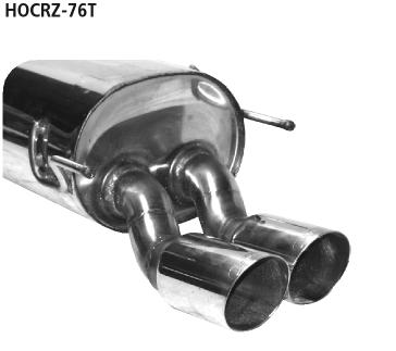 Bastuck Sportauspuff für Honda CR-Z 2x76mm, 20° schräg geschnitten