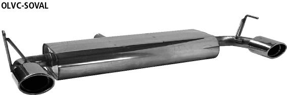 Bastuck Sportauspuff für Opel Signum 2x 1x120x80mm, oval