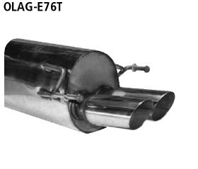 Bastuck Sportauspuff für Opel Astra G Caravan 2x76mm, abgeschrägt