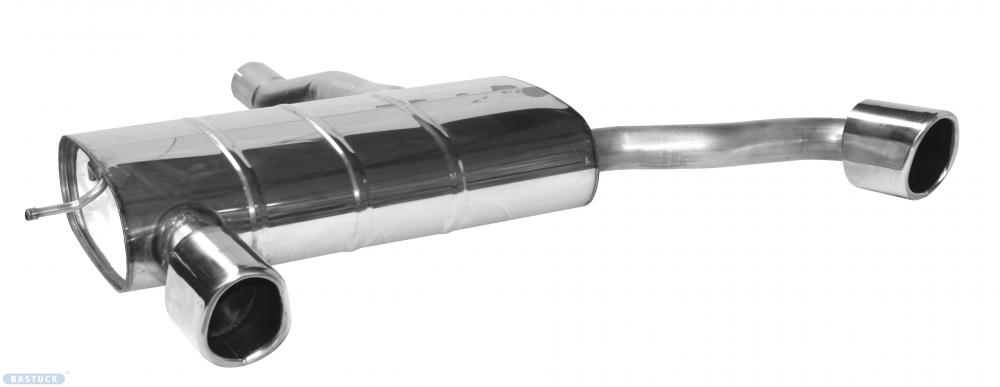 Bastuck Sportauspuff für Mini F56 Typ FML2 (3-Türer Limousine) 2x 1x90x110mm, mit Lippe 20° schräg geschnitten