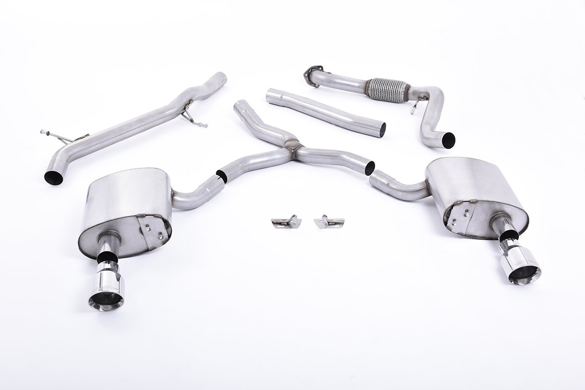 Milltek Komplettanlage (non-resonated) für Audi A4 B9 2.0 TFSI quattro 252PS ohne OPF