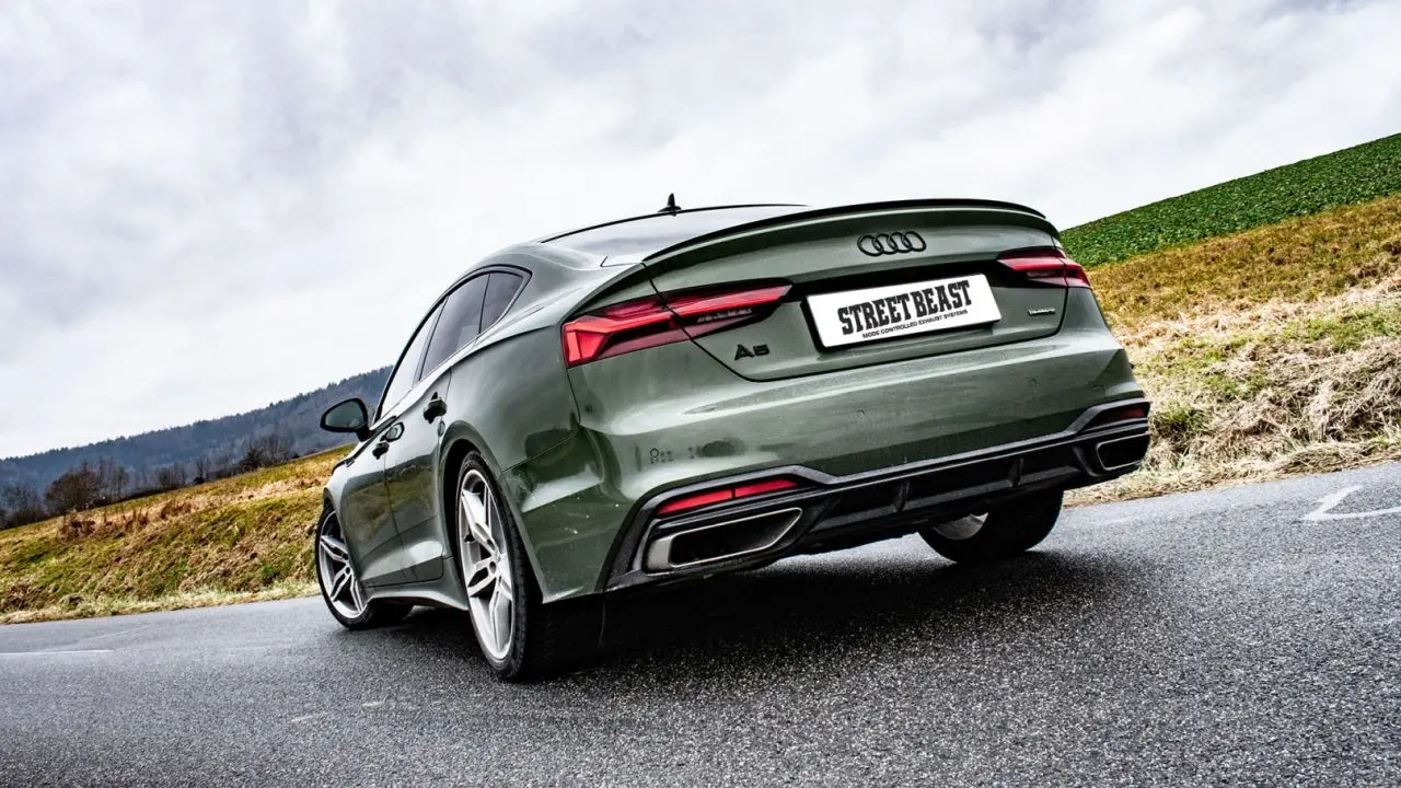 StreetBeast 76mm Duplex-Anlage mit Klappensteuerung, Audi A5 B9 (F5/B8) Coupe/Cabrio/Sportback Quattro 