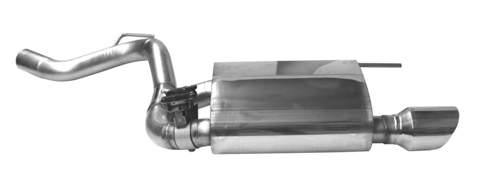 Bastuck Sportauspuff für Ford Mustang VI Coupe mit Klappensteuerung 2x 1x100mm, 30° schräg