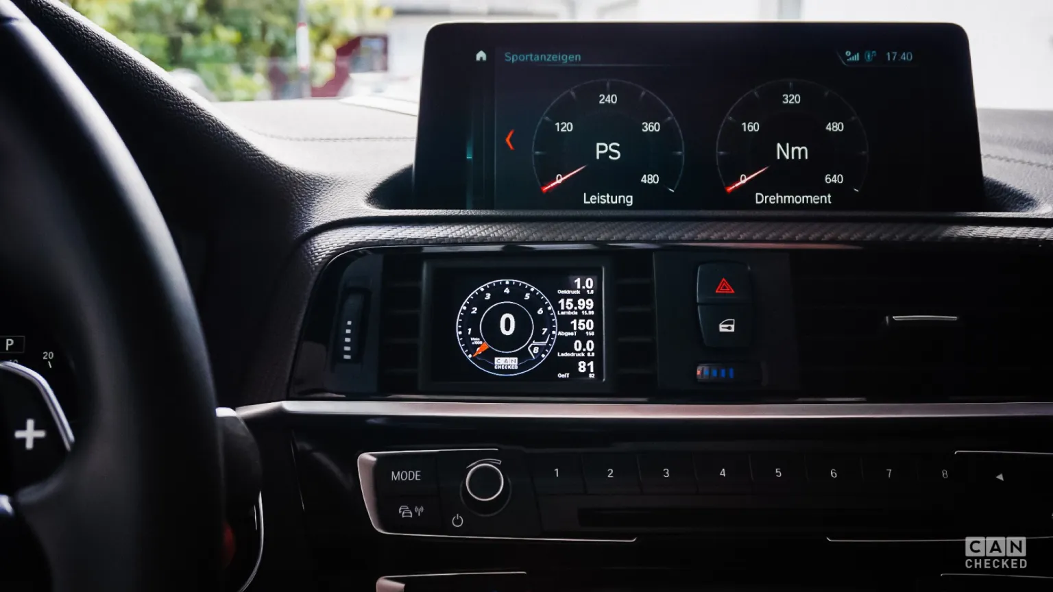 CANchecked Daten-Display BMW F-Serie MFD28 Gen2 Anleitung