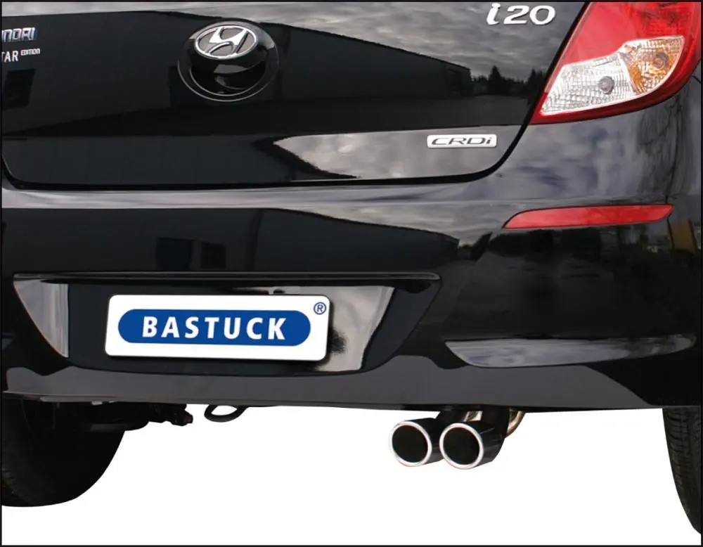 Bastuck Sportauspuff Hyundai i20 2x76mm 20° schräg Foto