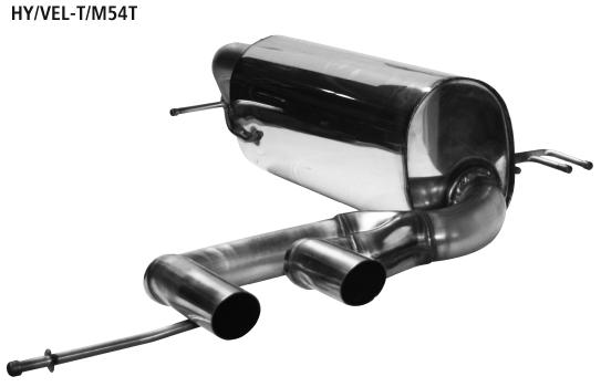 Bastuck Sportauspuff für Hyundai Veloster Typ FS 2x54mm, gerade (für die Serienheckschürze)