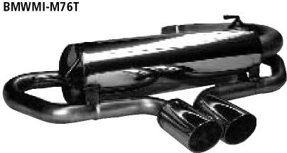 Bastuck Sportauspuff für Mini R50/53 2x76mm, Ausgang mittig