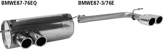 Bastuck Sportauspuff für BMW 118i Typ E81 für Fahrzeuge ohne M-Technik Heckschürze 2x 2x76mm, eingerollt 20° schräg geschnitten Bastuck Sportauspuff BMW 116i E87 2x76mm kaufen