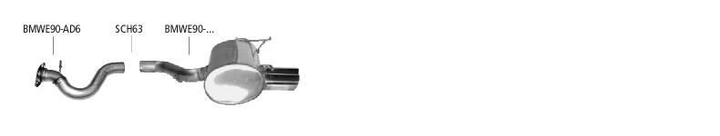 Bastuck Sportauspuff BMW 325i E91 2x76mm günstig Foto