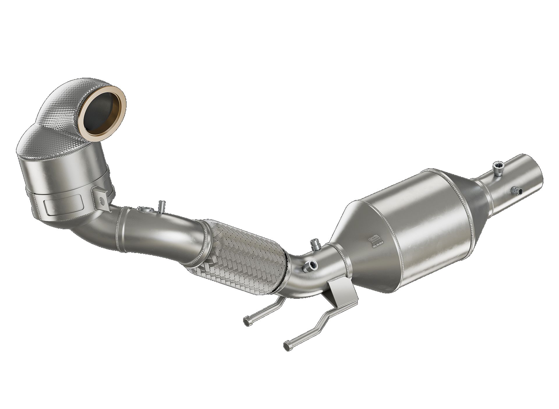Friedrich Motorsport 76mm Downpipe mit 200 Zellen HJS Sport-Kat. und OPF Edelstahl