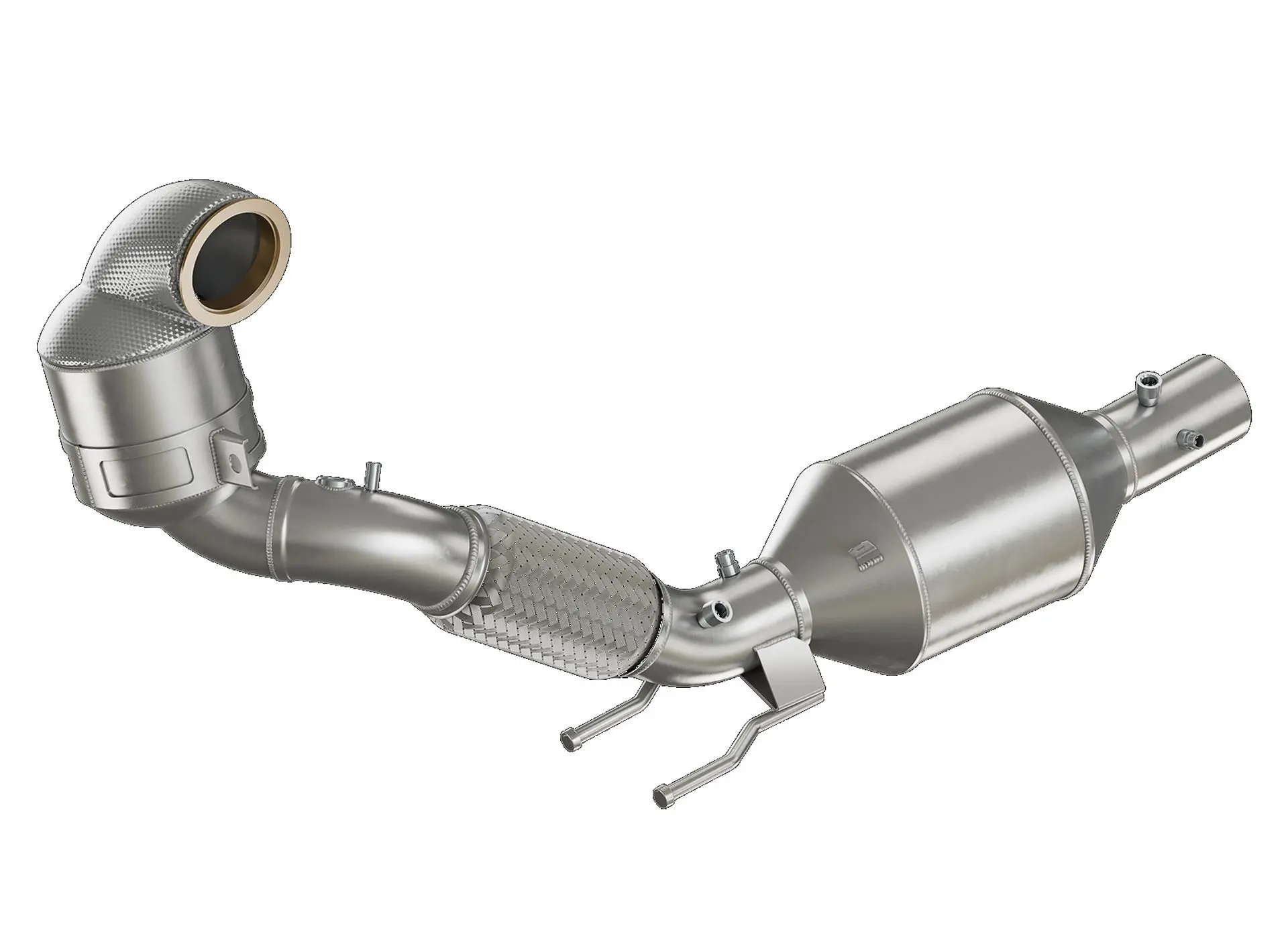 Friedrich Motorsport 76mm Downpipe mit 200 Zellen HJS Sport-Kat. und OPF Edelstahl