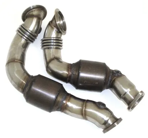 Friedrich Motorsport 2x70mm Downpipe-Satz mit 200 Zellen HJS Sport-Kat. Edelstahl
