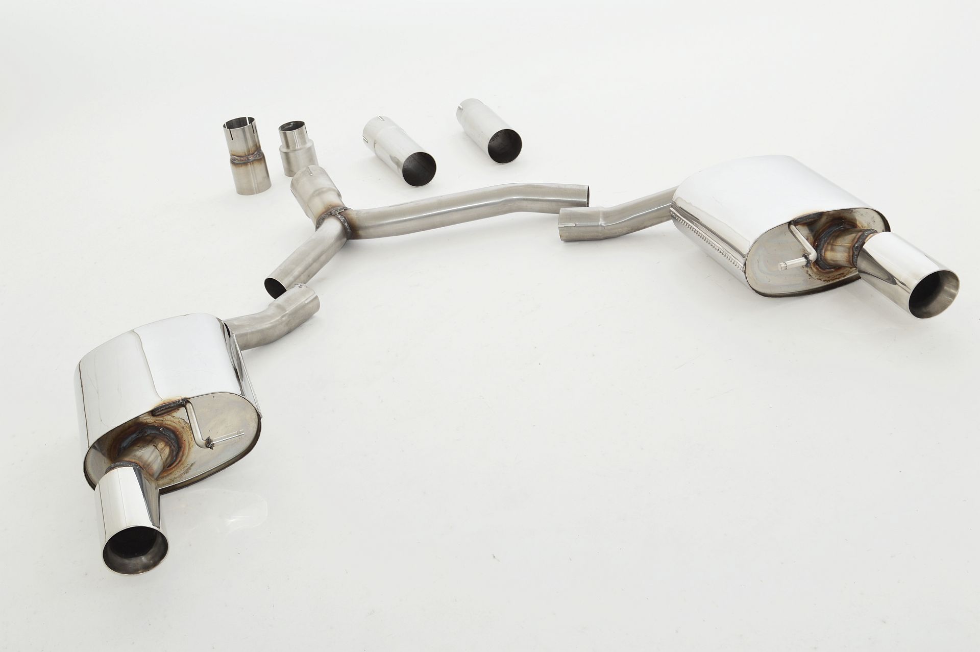 Friedrich Motorsport 76mm Duplex-Sportendschalldämpfer Edelstahl V6-Heck