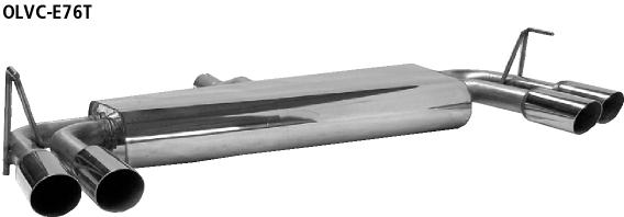 Bastuck Sportauspuff für Opel Vectra C Caravan 2x 2x76mm, gerade