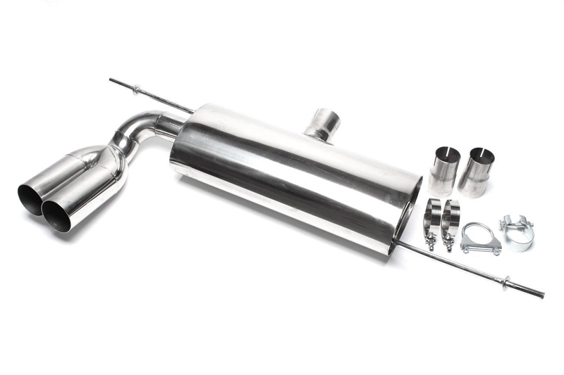 TA Technix Edelstahl Sportendschalldämpfer 2x76mm passend für Audi A3 (8P)/ VW Golf V, Golf V Plus (1K/1KP)