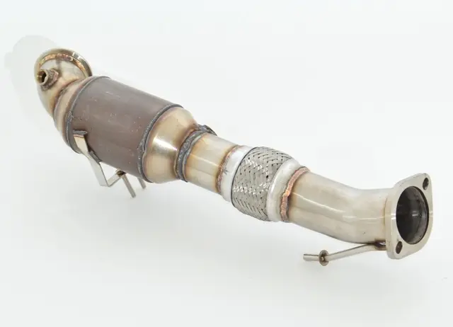 Friedrich Motorsport 76mm Downpipe mit 200 Zellen HJS Sport-Kat. Ford Focus III DYB ST und Turnier DYB ST 