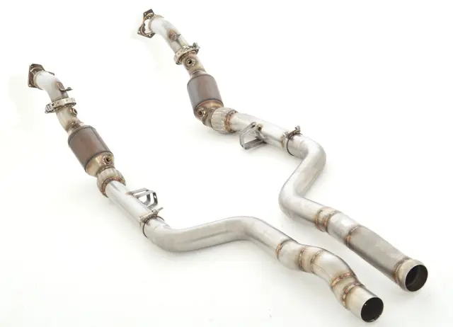 Friedrich Motorsport 2x 70mm Downpipe mit 200 Zellen Sport-Kat. Edelstahl 