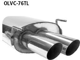 Bastuck Sportauspuff für Opel Vectra C 2x 2x76mm, 20° schräg geschnitten
